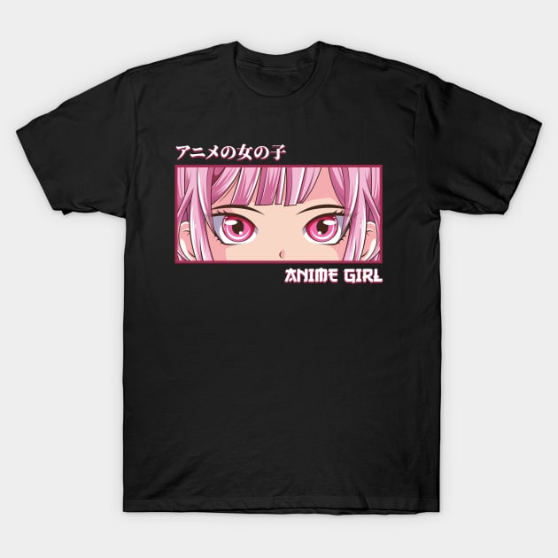 Anime Girl Eyes Japanese Art Aesthetic T-Shirt by Pennelli Studio